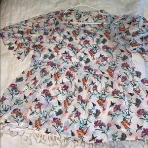 Sheer Floral Top
